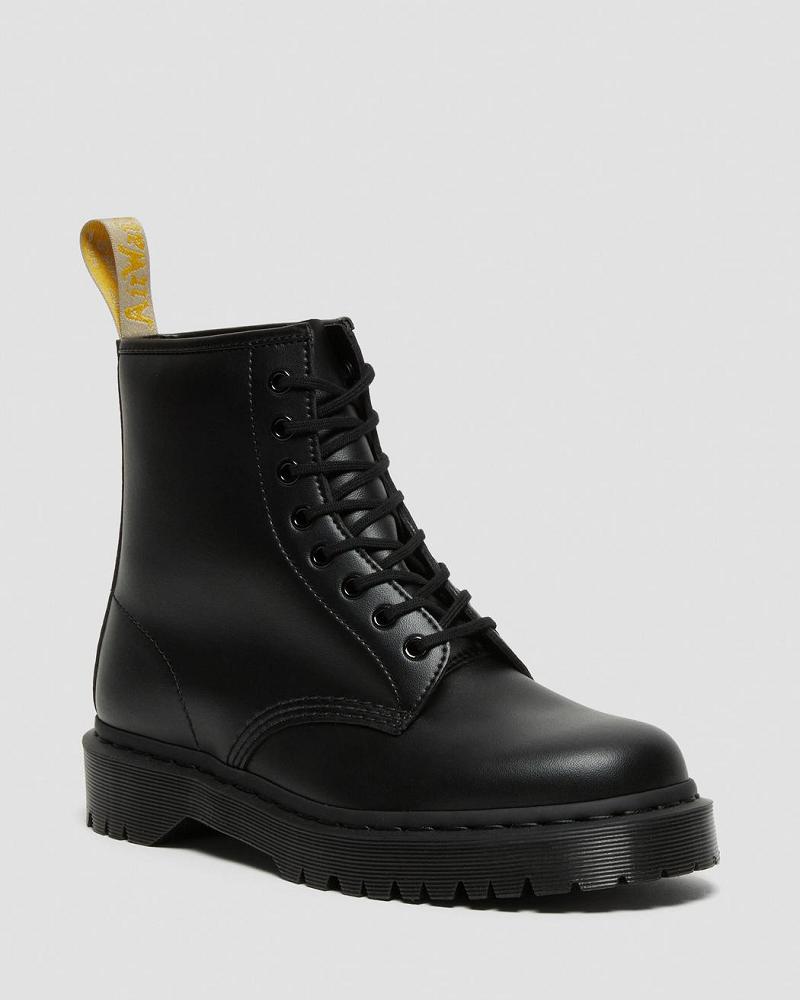 Black Men\'s Dr Martens Vegan 1460 Bex Mono Lace Up Boots | CA 543HAP